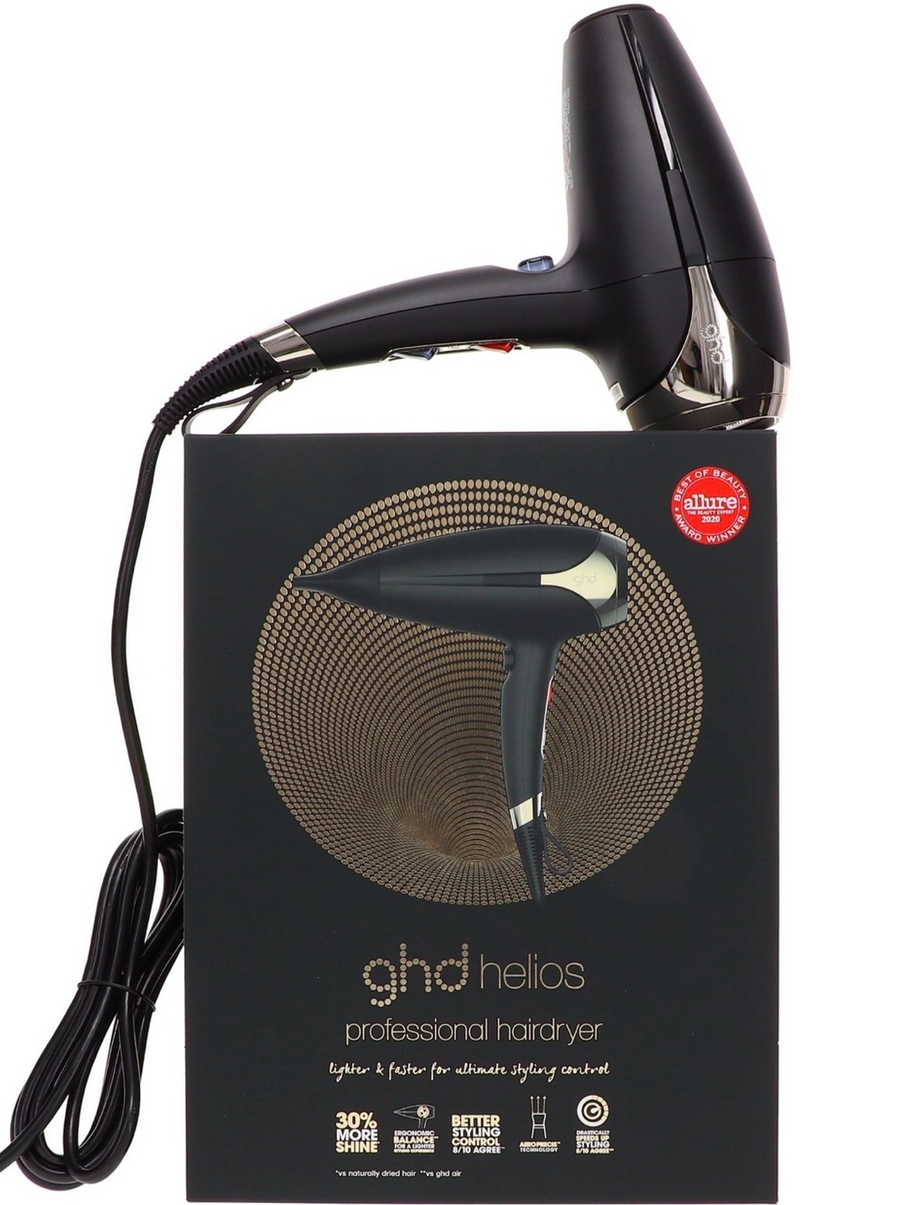 ghd Helios Professional Hairdryer — Black with Silver Accents